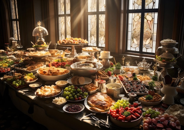 Ein herzhaftes Brunch-Buffet in einem Luxushotel