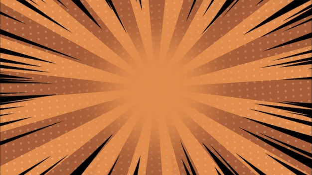 Foto ein hintergrund mit einem starburst-design in orange und schwarz.