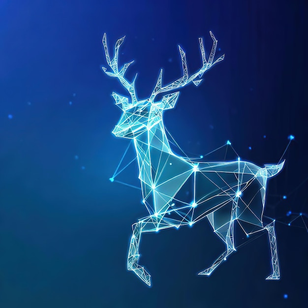 Ein Hirsch mit der Aufschrift „Weihnachten“ darauf