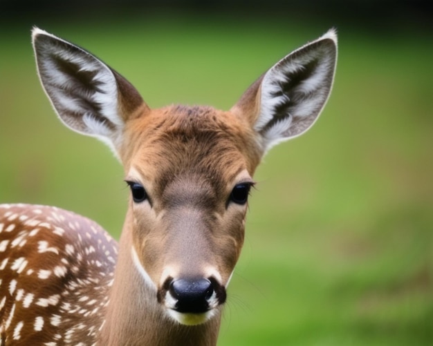 ein Hirsch mit zwei Ohren, auf denen „Ohr“ steht.