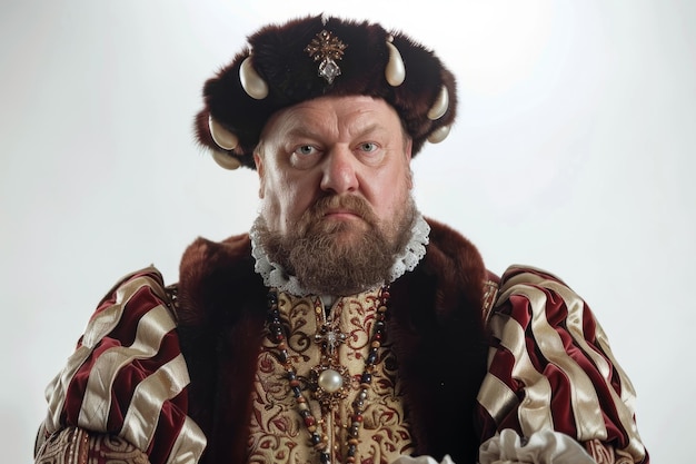 Foto ein historisches porträt von könig heinrich viii. tudor, könig von england im 10. jahrhundert