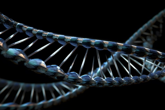 Ein hochwertiges Bild einer DNA-Doppelhelix mit klarem Hintergrund Generative Ai