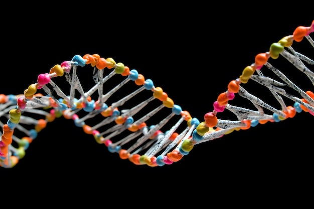 Ein hochwertiges Bild einer DNA-Doppelhelix mit klarem Hintergrund Generative Ai