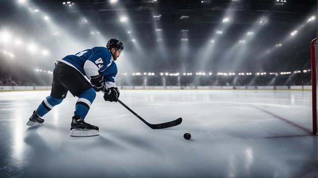 Ein Hockeyspieler mit der Nummer 2 auf seinem Trikot