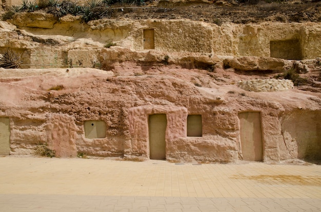 Ein Höhlenhaus gegraben in den Berg Almeria Andalusien Spanien