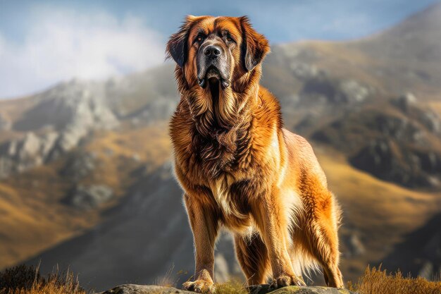 Foto ein hoher und wachsamer hund