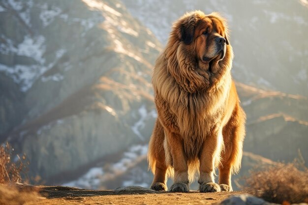 Foto ein hoher und wachsamer hund