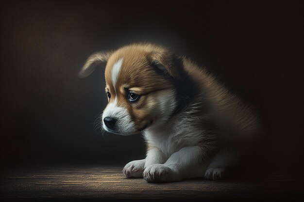 Foto ein hund, der in die kamera schaut