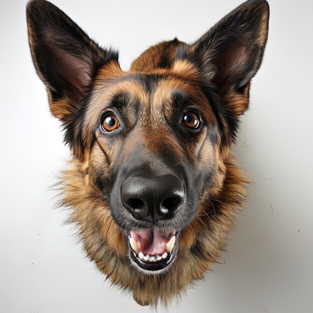 Foto ein hund mit einem großen lächeln auf dem gesicht