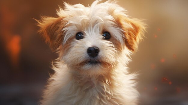 ein Hund mit einer schwarzen Nase und einer braunen Nase