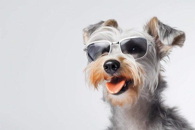 Ein Hund mit Sonnenbrille und Sonnenbrille