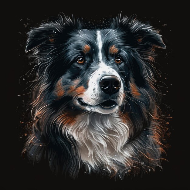 Ein Hundeportrait eines Border Collies