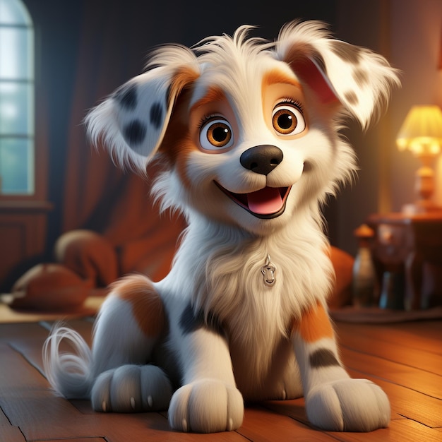 ein HundPixar StyleDisney-Animation