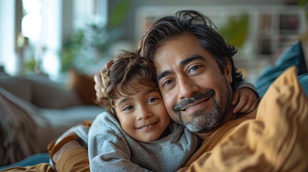 Foto ein indisches ehepaar mit kindern