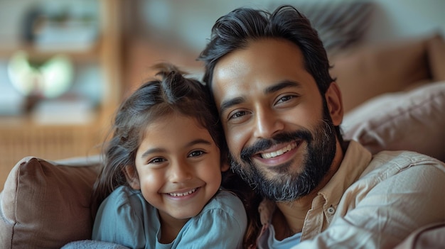 Foto ein indisches ehepaar mit kindern