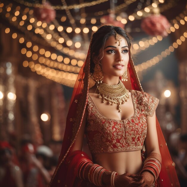 Ein indisches Hochzeitsmädchen