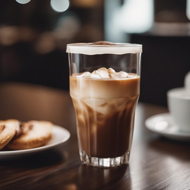 Foto ein internationaler frappé-kaffeetag