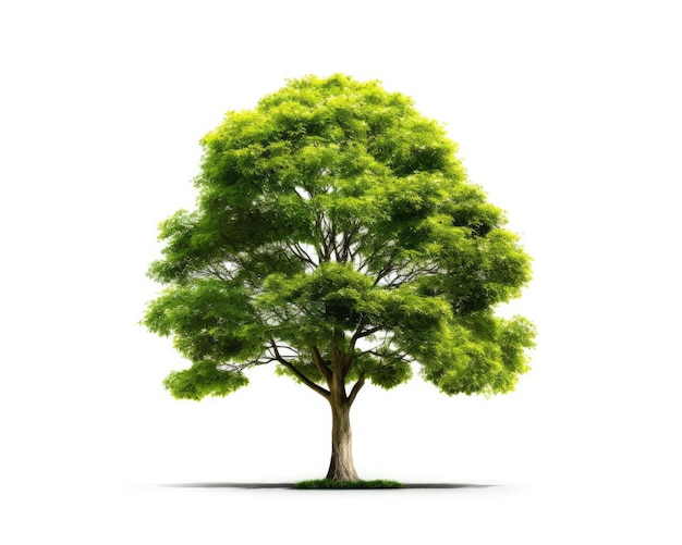 Ein isolierter grüner Baum. Generative KI