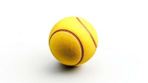 Ein isolierter Tennisball auf weißem Hintergrund Generativ ai