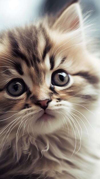 Ein Kätzchen mit blauen Augen