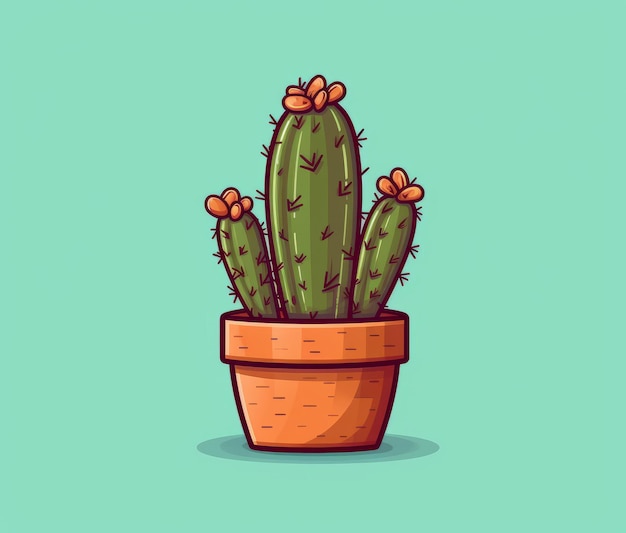 Ein Kaktus mit einer Schleife darauf