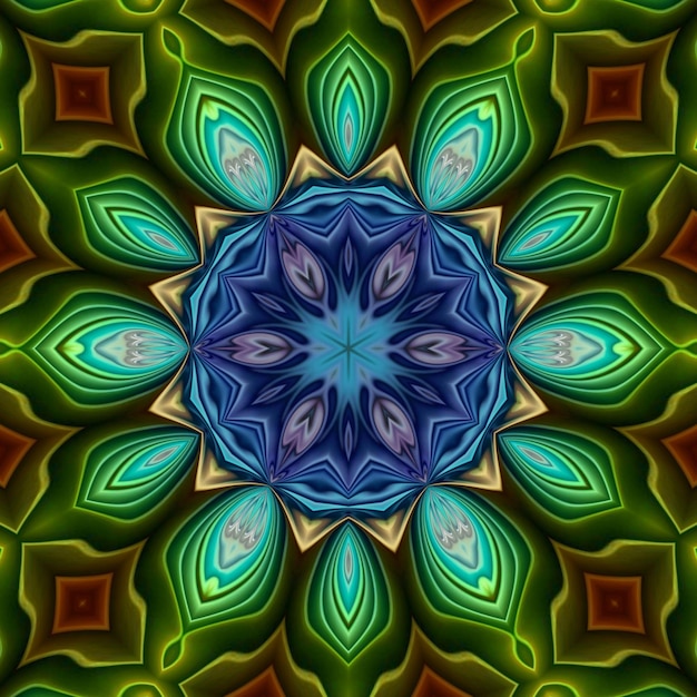 Ein Kaleidoskop aus Blumen besteht aus einem Kaleidoskop.