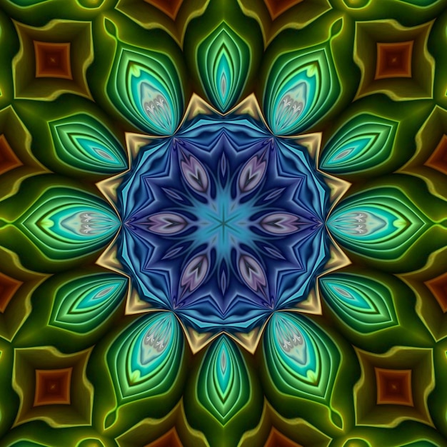 Ein Kaleidoskop aus Blumen besteht aus einem Kaleidoskop.