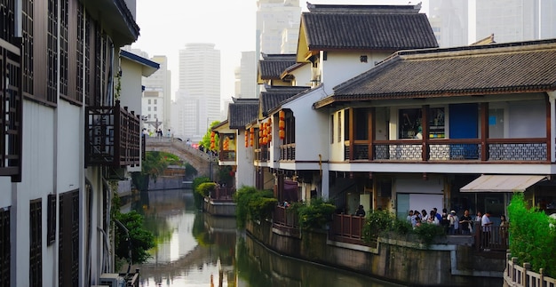 Ein Kanal in der Stadt Wuxi