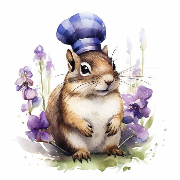 ein Kaninchen mit Hut und ein Kaninchen mit Hut darauf