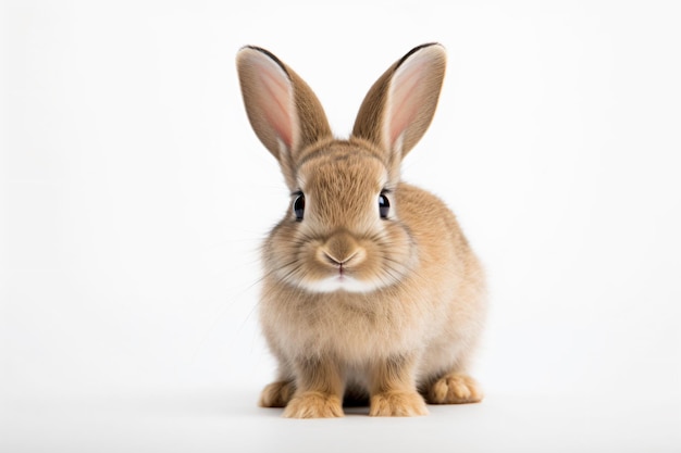 Ein Kaninchen mit weißem Hintergrund