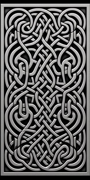 ein keltisches Design mit einem quadratischen Muster in der Mitte generativ ai