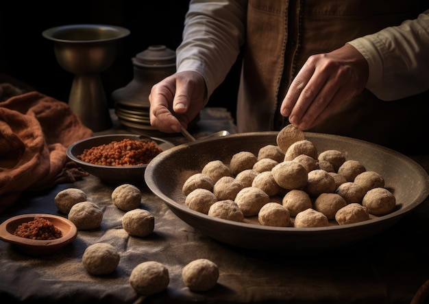 Ein Kibbeh-Backkurs, in dem traditionelle Zubereitungsmethoden vermittelt werden