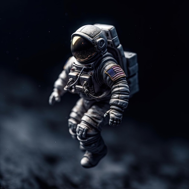 Ein kleiner Astronaut im Weltraum