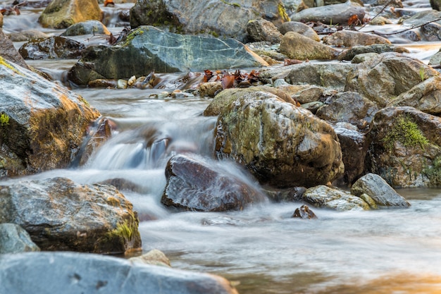 Ein kleiner glatter Wasserfall