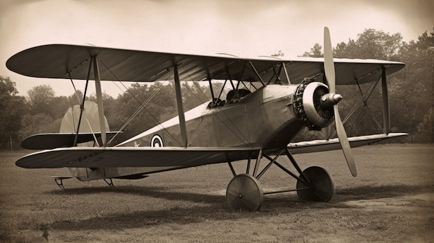 Ein kleines Flugzeug mit der Nummer 2 auf der Vorderseite