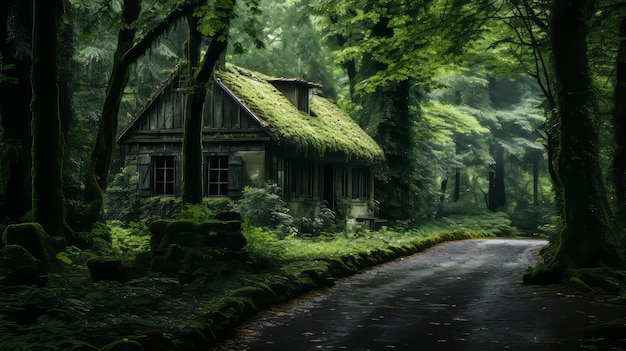 Ein kleines Haus im Wald