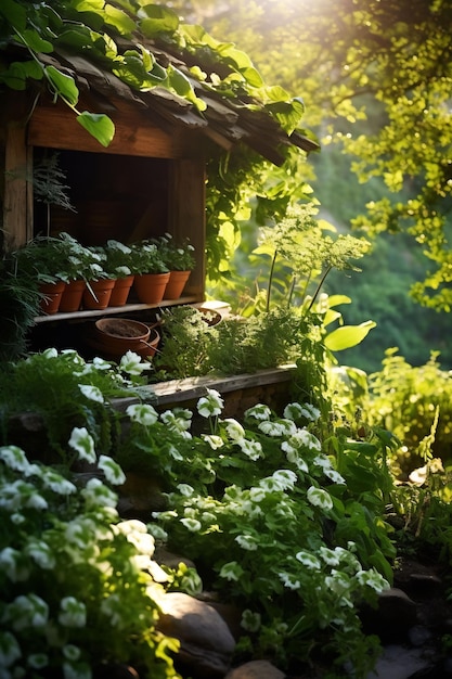 Ein kleines Haus im Wald