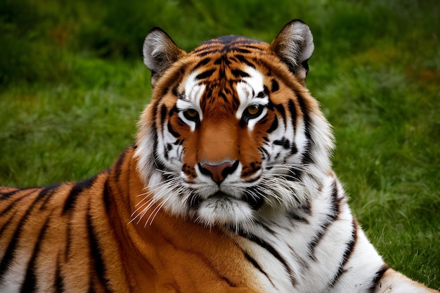 Ein königliches Porträt, das die majestätische Essenz des sibirischen Tigers einfängt