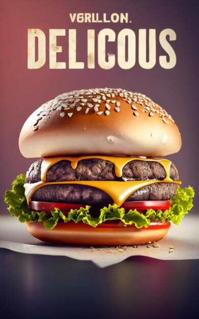 Ein köstlicher Burger-Poster