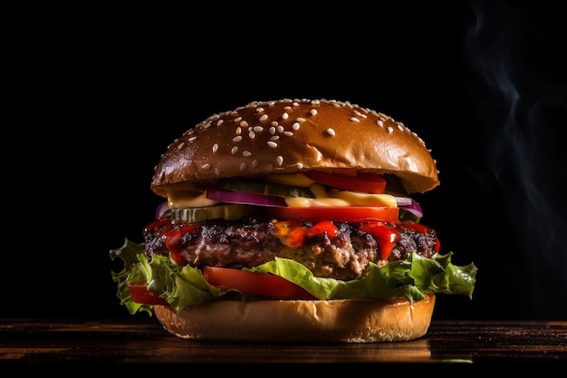 Ein köstlicher Hamburger auf weißem Hintergrund
