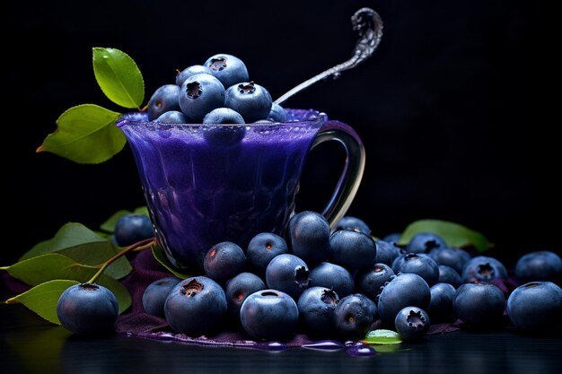 Ein köstliches Blaubeer-Glas