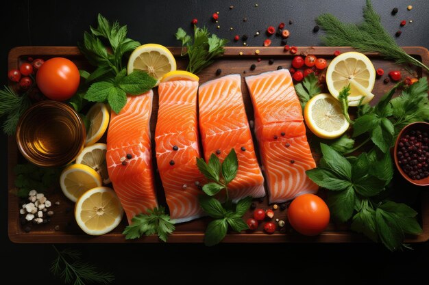 Ein köstliches Gericht aus rotem Fisch