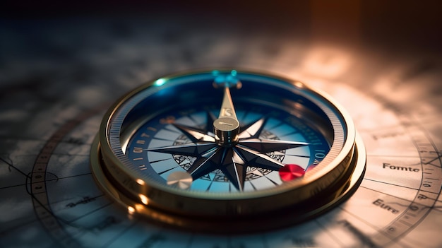 Ein Kompass mit mehreren Pfeilen, die in verschiedene Richtungen zeigen