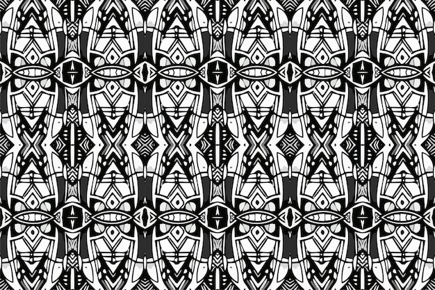 Ein komplizierter schwarz-weißer geometrischer Ornament