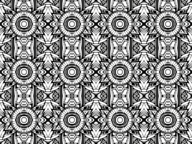 Ein kompliziertes schwarz-weißes geometrisches Mandala-Design