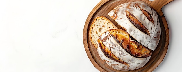 Foto ein korb mit brot drin, auf dem steht brot