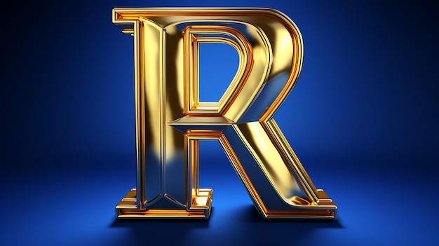 ein kostenloses Foto des blauen 3D-Buchstabendesigns