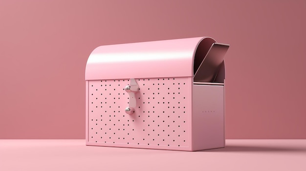 ein kostenloses Foto eines rosa Briefkastens