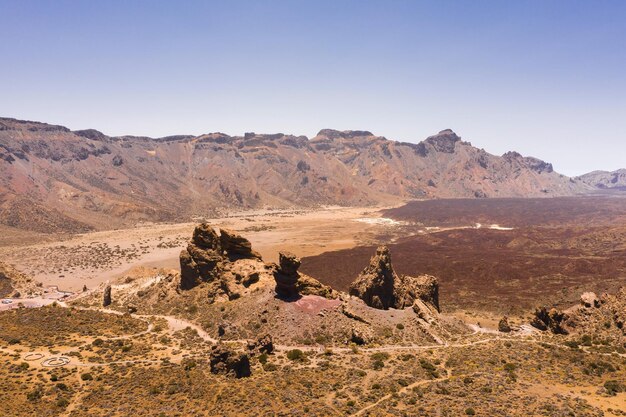 Ein Krater im Teide-Vulkan-NationalparkBlick auf den MarsTeneriffaSpanien