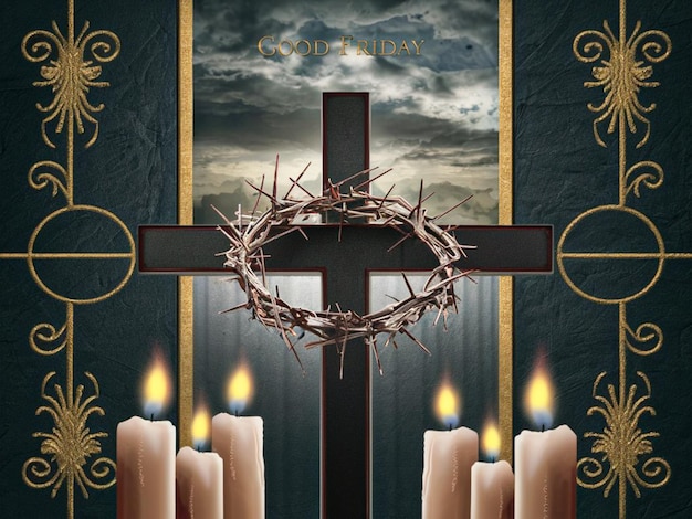 ein Kreuz mit den Worten "Gott" darauf